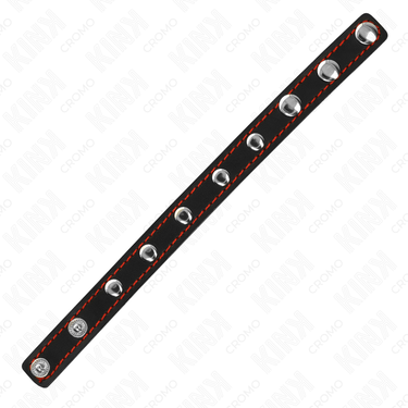 Anello per pene in pelle con punte, controllo e stile KINK 21,5 x1,6 cm